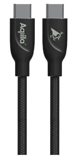 Aqiila Cablebird CB11 240W Flettet USB C til C Kabel 1m Sort