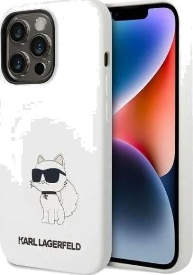 Karl Lagerfeld Choupette Silikon Etui til iPhone 14 Pro Max Hvit