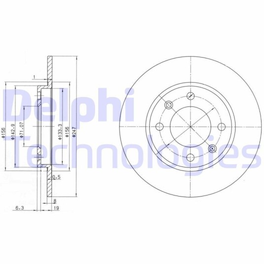 Bremseskive DELPHI BG2800