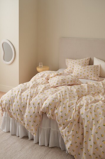 Ellos Home Sengesett Milly Fruit i bomull 2 eller 3 stykker Rosa