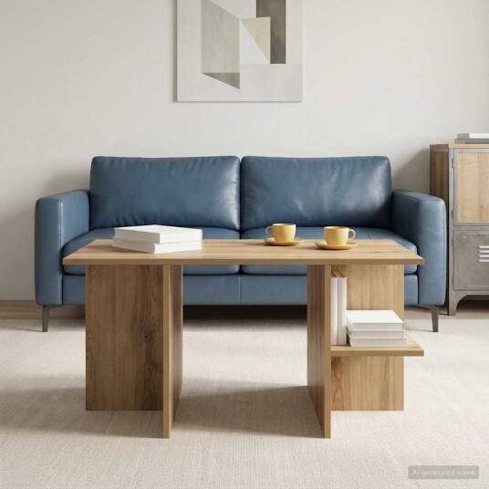 Kaffebord Artisan eik 87 x 50 x 45 cm Konstruert tre