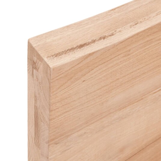 vidaXL Vegghylle lysebrun 80x10x6 cm behandlet heltre eik
