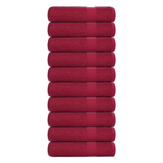 Badehåndklær FROGN 10 stk burgunder 100x150 cm 360 gsm Badehåndklær FROGN 10 stk burgunder 100x150 cm 360 gsm