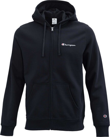 Champion ICONS Full Zip Hoodie Herre Black Beauty L