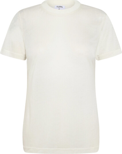 Filippa K Lyocell Cashmere Tee - Cream - S Filippa K Lyocell Cashmere Tee - Cream - S