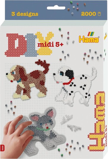 Hama Midi Hanging Box Dogs And Cat 2000 Pcs. Multi One Size