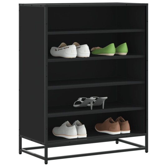 Skoskap svart 75x38x97,5 cm konstruert tre og metall 8721102923760 Skoskap svart 75x38x97,5 cm konstruert tre og metall 8721102923760