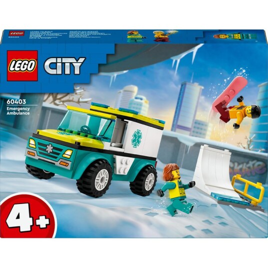 Lego City Ambulanse Og Snøbrettkjører 60403
