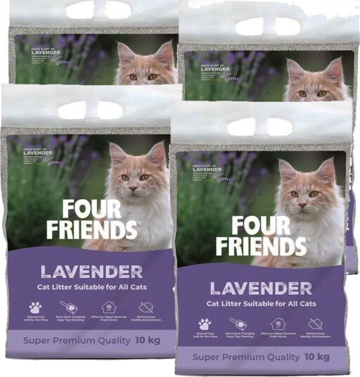 Fourfriends Kattesand Lavender 4X10 kg