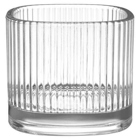 Orrefors Magica Lyslykt Super Circle 7 cm Klar med Ribbet Tekstur Orrefors Magica Lyslykt Super Circle 7 cm Klar med Ribbet Tekstur