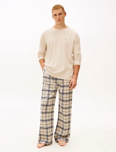 Tommy Hilfiger Wb Ls Waffle & Pj Set - Boxed - Beige - L