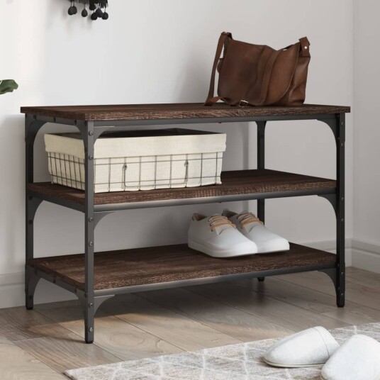 Skobenk brun eik 70x38,5x49 cm konstruert tre 8721012340930 Skobenk brun eik 70x38,5x49 cm konstruert tre 8721012340930