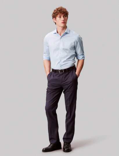 Calvin Klein Slim Sft Wshd Str Stp   Blue   42