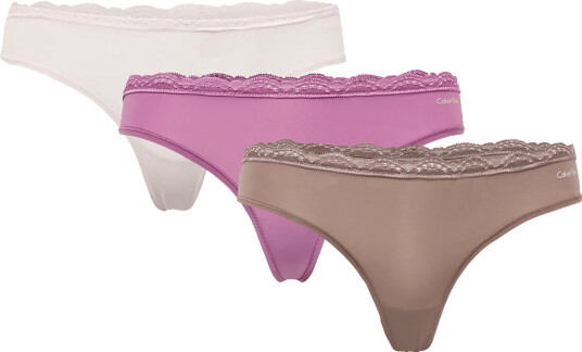 Calvin Klein Thong 3Pk Beige M