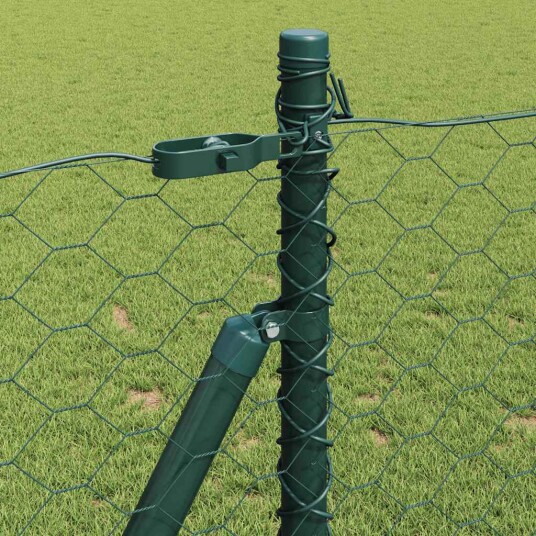 Gjerde med innlegg. grønn 1 x 100 m PVC belagt stål