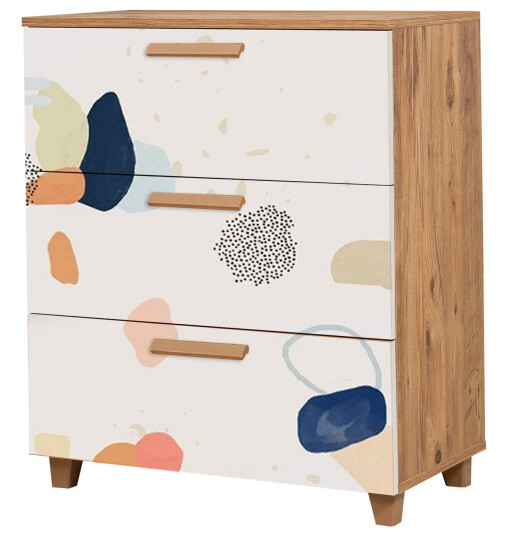 Leva Kommode 80x95 cm Brun/Hvit Hanah Home Leva Kommode 80x95 cm Brun/Hvit Hanah Home