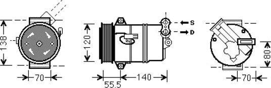 AC-kompressor DIEDERICHS DCK1427
