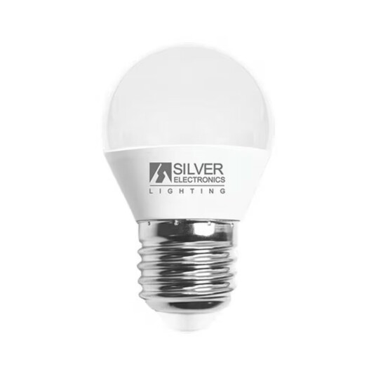 Silver Electronics Sfærisk LED Lyspære 960727 E27 7W 5000K