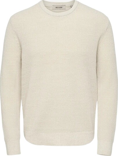 ONLY & SONS Onsjonas Reg Crew Neck Knit EGRET XXL