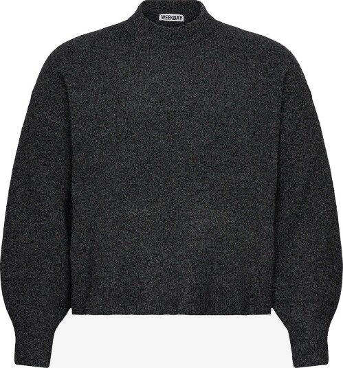 Weekday Relaxed Woolblend Jumper DARK GREY MELANGE XS