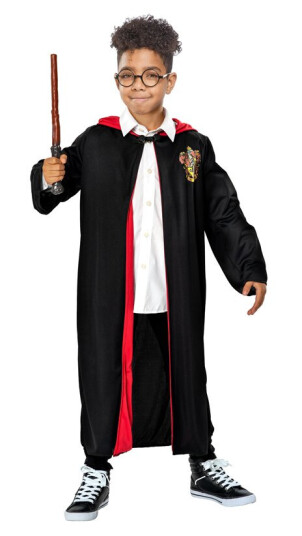 Harry Potter Kostyme m/ kappe, tryllestav og briller 5-7 år