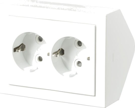 Abb Hjørneboks 402Ee-884 2-Veis, Hvit, Jordet