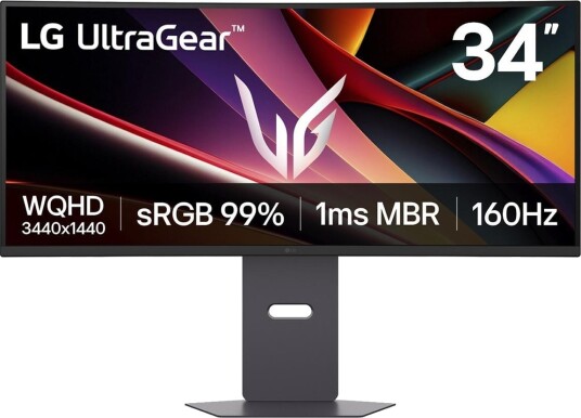 LG UltraGear 34" Gaming Skjerm 3440x1440 UWQHD 160Hz Kurvet VA