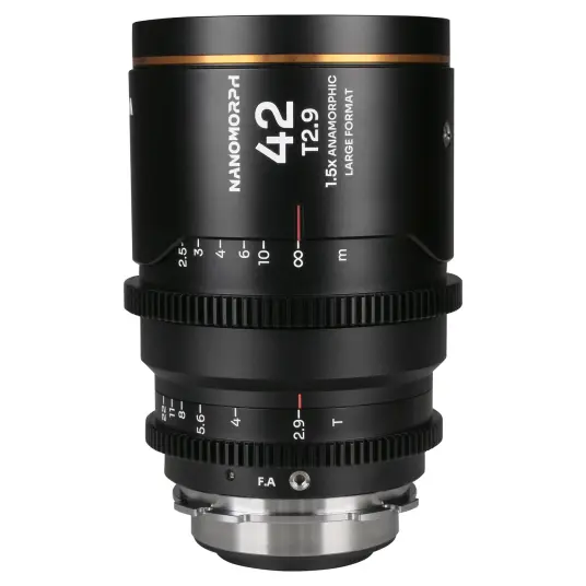 Laowa Nanomorph LF 42mm T2.9 1.5X Amber. Arri PL/Canon EF