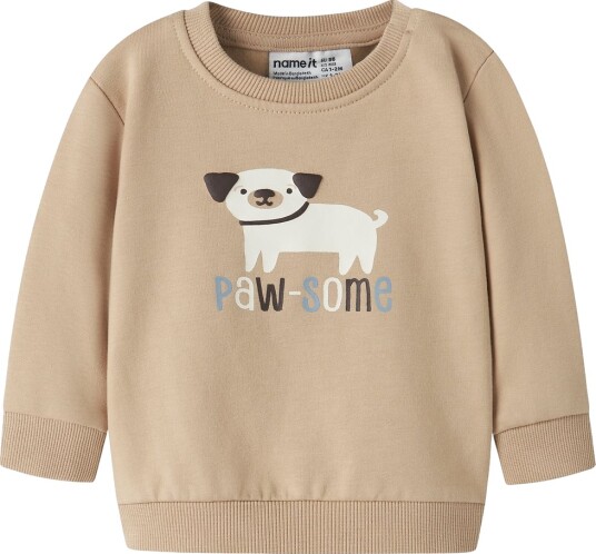 Name It Collegegenser NbmVonne Sesam/Dog Name It 56 Collegegenser Beige