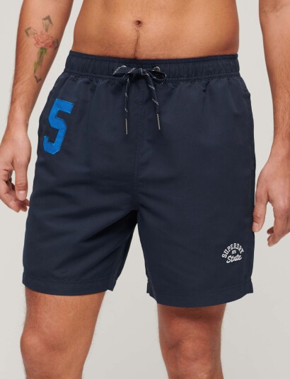 Superdry Vintage Polo 17Inch Swim Short   Navy   S