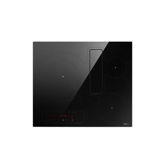Eico NikolaTesla FIT 3Z Platetopp med Innebygd Ventilator 600mm - Sort Glass Eico NikolaTesla FIT 3Z Platetopp med Innebygd Ventilator 600mm - Sort Glass