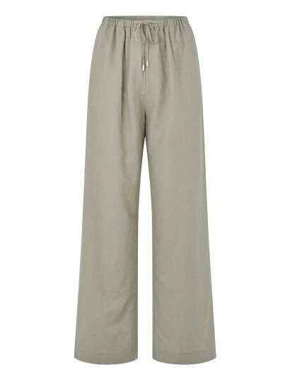 Rosemunde Rwesther Linen Long Trousers Khaki green 36 Rosemunde Rwesther Linen Long Trousers Khaki green 36