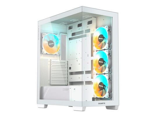 Gigabyte C500 Panoramic Mid Tower Kabinett med Herdet Glass Hvit Gigabyte C500 Panoramic Mid Tower Kabinett med Herdet Glass Hvit