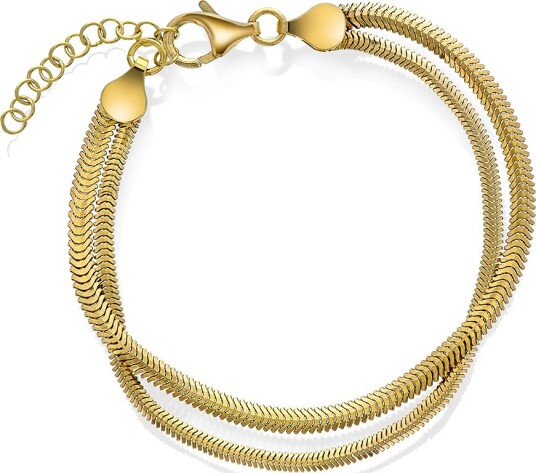 Pan Jewelry Slangearmbånd i 925 forgylt sølv