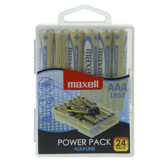 Maxell AAA LR03 Alkalisk Batteri 24-pakk - Engangsbruk Maxell AAA LR03 Alkalisk Batteri 24-pakk - Engangsbruk
