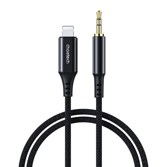 Choetech AUX Kabel Lightning Til Minijack 1 m Svart Choetech AUX Kabel Lightning Til Minijack 1 m Svart
