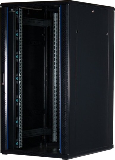 Rockstable Rs19-8032 Frittstående Hylle 32U 800 Kg Nøkkellås Rack Skinner Justerbare Bein