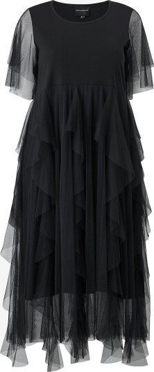 Studio   Maxikjole Sbenedikte Mesh Dress   Svart