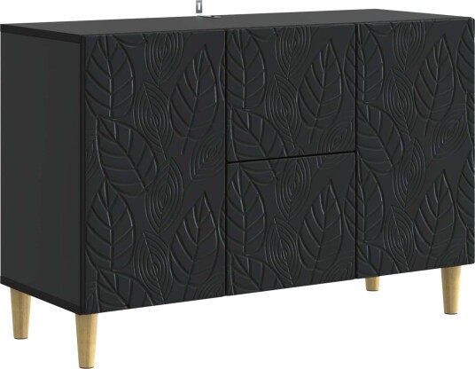Serviesskap Svart 89 x 34,5 x 60 cm Konstruert tre