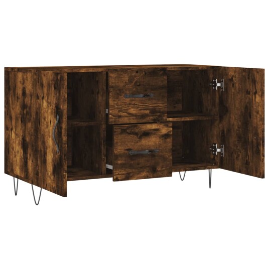 vidaXL Skjenk røkt eik 100x36x60 cm konstruert tre