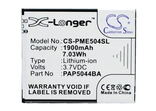 Prestigio Batteri (1900 mAh 3.7 V) passende til Prestigio MultiPhone 5044 Duo Prestigio Batteri (1900 mAh 3.7 V) passende til Prestigio MultiPhone 5044 Duo