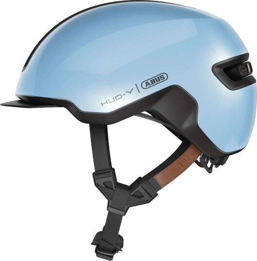 ABUS HUD-Y sykkelhjelm LED Iced Blue