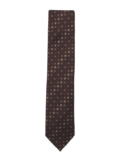 Lindbergh Black Wool Tie With Pattern 7 Cm - Brown - ONE SIZE Lindbergh Black Wool Tie With Pattern 7 Cm - Brown - ONE SIZE