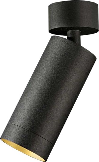 Reed AB Takspot  For GU10  Høyde 18 Cm  Sort/Gull