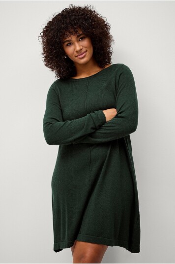 Zizzi   Kjole mShape L/S Abk Dress   Grønn