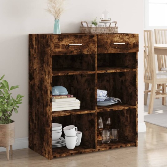 Skjenk røkt eik 80x42,5x93 cm konstruert tre 8721102655692