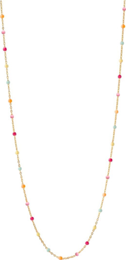 Enamel Lola Rainbow Halskjede 18 kt. Gullbelagt sølv N55G-Rainbow - Dame - 925 sterling silver Enamel Lola Rainbow Halskjede 18 kt. Gullbelagt sølv N55G-Rainbow - Dame - 925 sterling silver