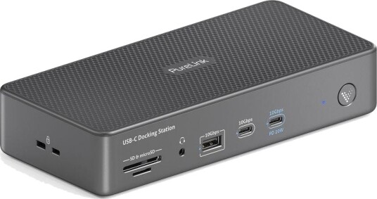 PureLink VL-D200 14-i-1 Dokkingstasjon USB-C USB-A SD/microSD Grå