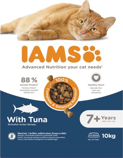 Iams Tørrfôr Senior Advanced Nutrition Cat 7+ Med Tunfisk 10 kg Iams Tørrfôr Senior Advanced Nutrition Cat 7+ Med Tunfisk 10 kg