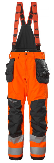 HH Workwear Workwear Helly Hansen Alna 2.0 Hi Vis Vanntett Håndverker Skallbukse Med Seler Kl 2 C56